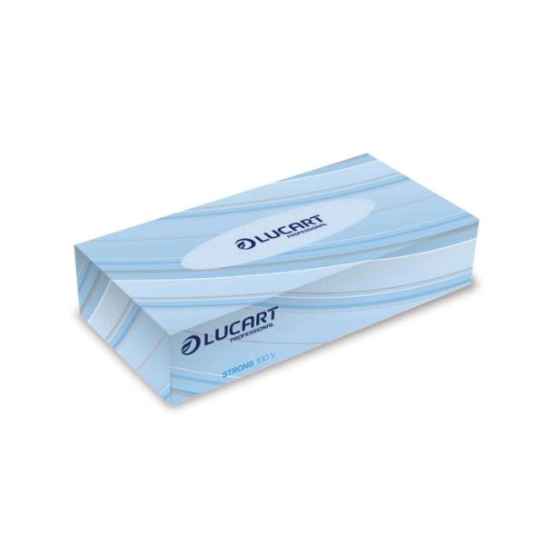 Lucart Strong 100V kozmetikai kendő - 2 rétegű, 100% cellulóz, 100db (Karton - 40 csomag) - Image 2