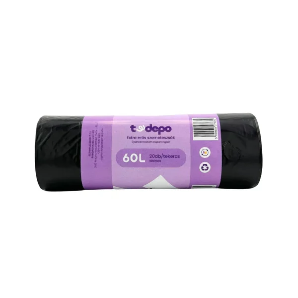 T-Depo szemeteszsák 60L - 60*70cm extra erős 20db/tek